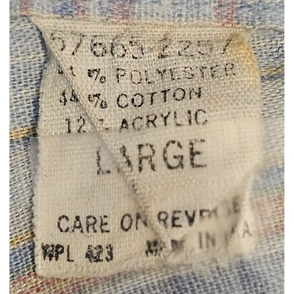 Levi's 1980's Single Pocket Western Men's Short Sleeve Shirt L Rockabilly Rodeo - Picture 6 of 9